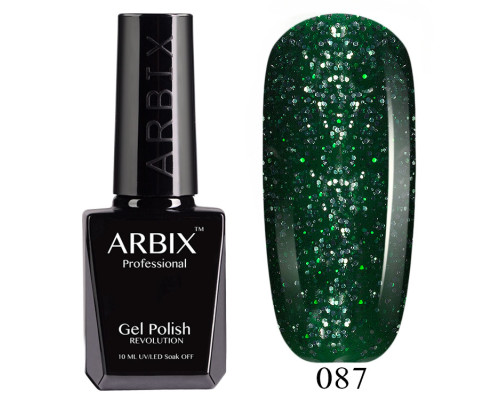 Гель-лак Arbix №087 Изумрудная Крошка
