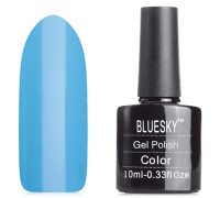 Гель-лак Bluesky Shellac 40581/80581(SE81) Cerulean Sea (Ярко-голубой) 