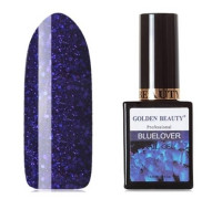 Гель-лак Bluesky Golden Beauty Bluelover №12 (Глубокий синий с синими блестками и лиловыми микроблестками)