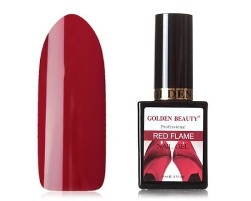 Гель-лак Bluesky Golden Beauty Red Flame №10 (Темно-красный)
