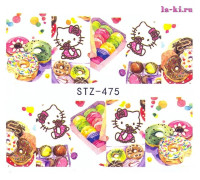 Слайдер для дизайна ногтей Hello-Kitty STZ-475 (Китти-пончики)