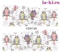 Слайдер для дизайна ногтей YZW-139 Совы