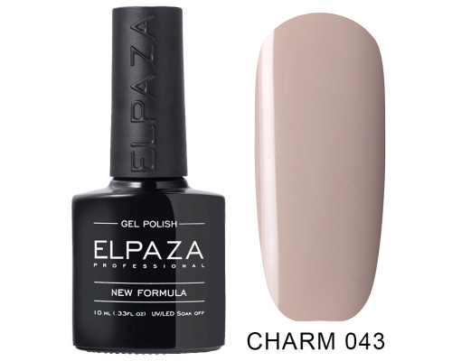 Гель-лак Elpaza 043 Charm Ореховый пудинг (Серо-бежевый)