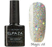 Гель-лак Elpaza 08 Magic Glitter Снегурочка