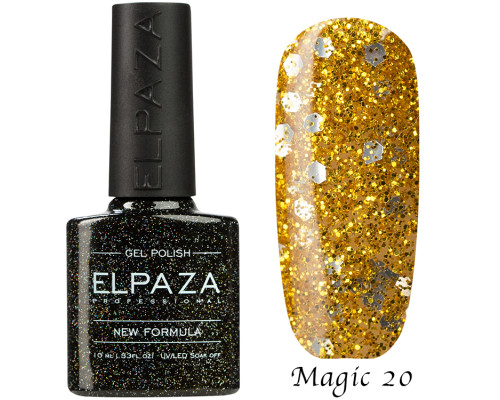 Гель-лак Elpaza 20 Magic Glitter Золотая рыбка