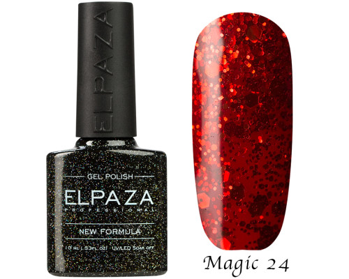 Гель-лак Elpaza 24 Magic Glitter Алый закат