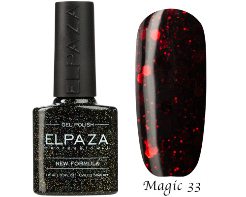 Гель-лак Elpaza 33 Magic Glitter Вишневый десерт