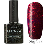 Гель-лак Elpaza 34 Magic Glitter Блеск карнавала