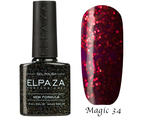 Гель-лак Elpaza 34 Magic Glitter Блеск карнавала