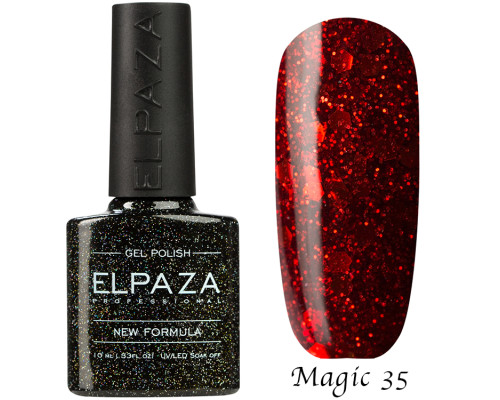 Гель-лак Elpaza 35 Magic Glitter Страсть
