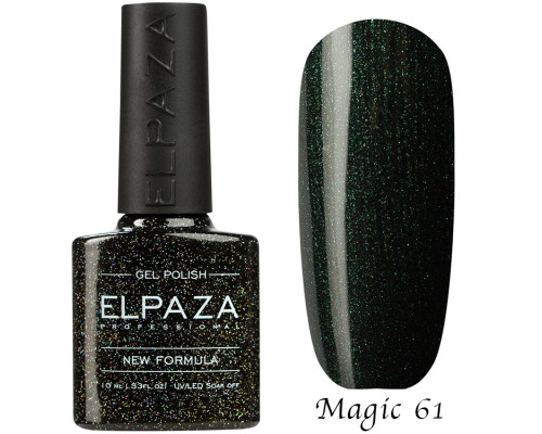 Гель-лак Elpaza 61 Magic Glitter Изумрудный лес