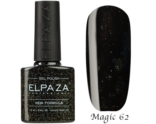 Гель-лак Elpaza 62 Magic Glitter Черная жемчужина