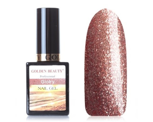 Гель-лак Bluesky Golden Beauty №21 (Коричневый с бронзовыми блестками)