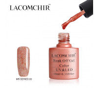 Гель-лак плюшевый Lacomchir MR 03 (Темно-коралловый)