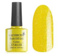 Гель-лак Lacomchir NC 117 (Желтый с голографическими блестками)
