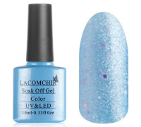 Гель-лак Lacomchir NC 161 (Голубой с блестками)