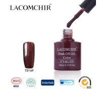 Гель-лак Lacomchir TD 169 (Темно-бордовый с блестками)