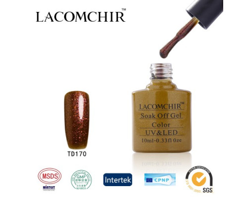 Гель-лак Lacomchir TD 170 (Горчичный с глиттером)