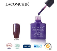 Гель-лак Lacomchir TD 171 (Глубокий фиолетовый с блестками)