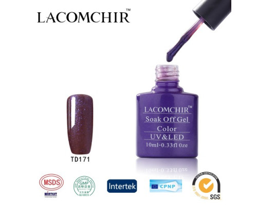 Гель-лак Lacomchir TD 171 (Глубокий фиолетовый с блестками)