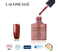 Гель-лак Lacomchir TD 172 Медно-коричневый с перламутром