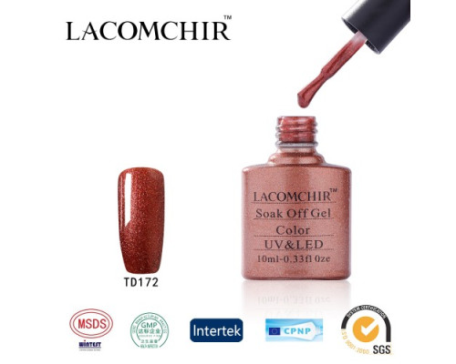 Гель-лак Lacomchir TD 172 (Медно-коричневый с перламутром)