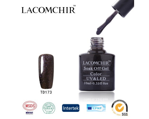 Гель-лак Lacomchir TD 173 (Темный серо-фиолетовый с блестками)