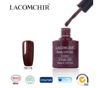 Гель-лак Lacomchir TD 175 (Рубиновый с блестками)
