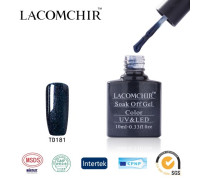 Гель-лак Lacomchir TD 181 (Темно-синий с блестками)