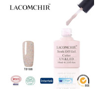 Гель-лак Lacomchir TD 188 (Бледно-розовый с глиттером)