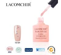 Гель-лак Lacomchir TD 189 (Розовый с глиттером)