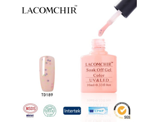 Гель-лак Lacomchir TD 189 (Розовый с глиттером)