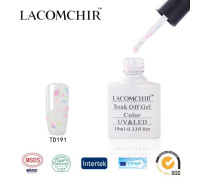 Гель-лак Lacomchir TD 191 Белый с глиттером
