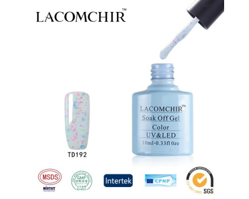 Гель-лак Lacomchir TD 192 (Голубой с глиттером)