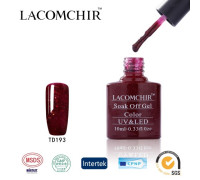 Гель-лак Lacomchir TD 193 (Бордовый с глиттером)