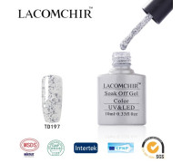 Гель-лак Lacomchir TD 197 (Белый с глиттером)