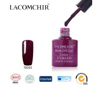 Гель-лак Lacomchir TD 202 (Темно-алый с блестками)