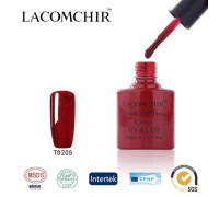 Гель-лак Lacomchir TD 205 (Красновато-коричневый с блестками)
