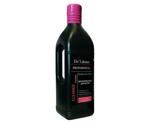 Жидкость De Lakrua Professional для обезжиривания и снятия липкого слоя для ногтей Cleaner 1000 мл